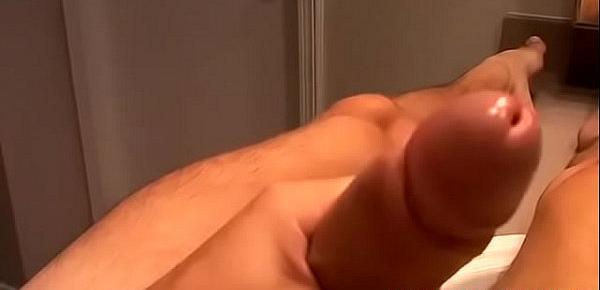  Handsome guy strokes his nice long hard cock for you